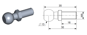 2 Vis à Rotule Filetage M8, Diamètre Rotule 10 Mm - Pour Suspension, Direction | Pièce Auto Remplacement
