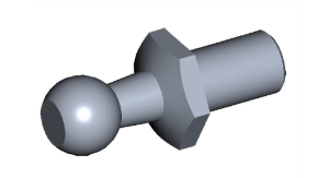 Support avec rotule - Boule de diamètre 10 mm